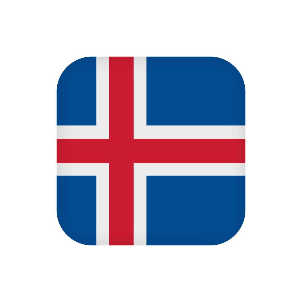 bandiera islanda, colori ufficiali. illustrazione vettoriale. vettore