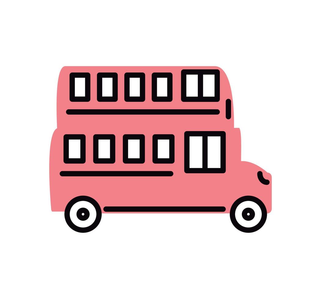 trasporto in autobus a due piani vettore