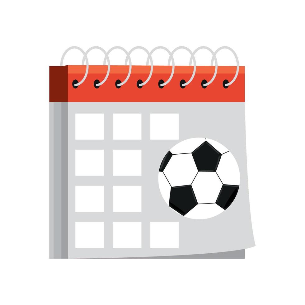 promemoria calendario calcio vettore