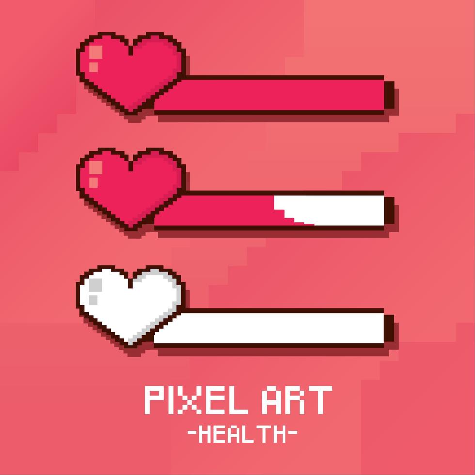 salute della pixel art vettore