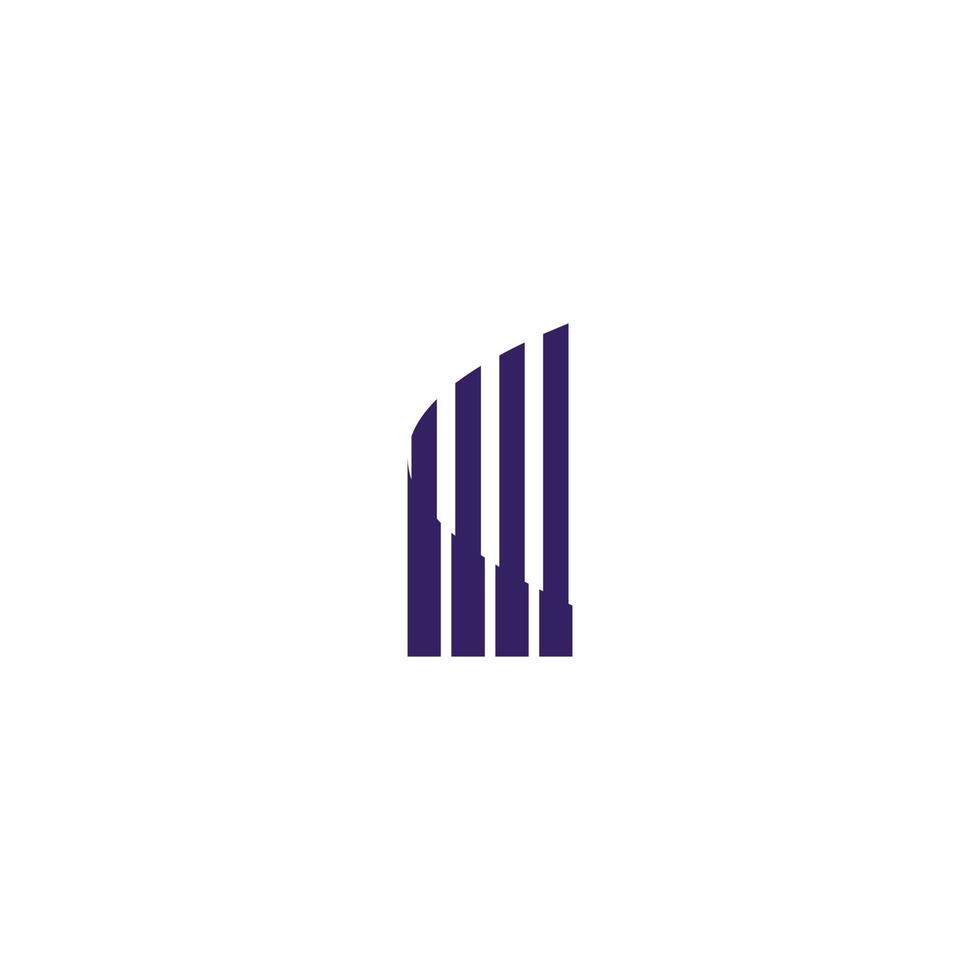 design del logo dell'edificio della lettera c vettore