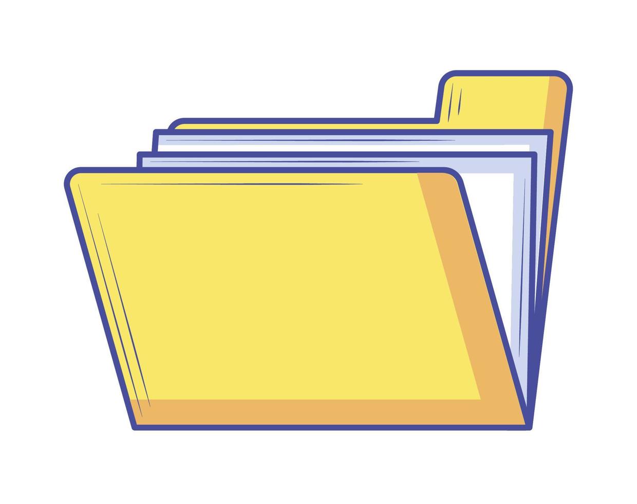 icona file cartella vettore