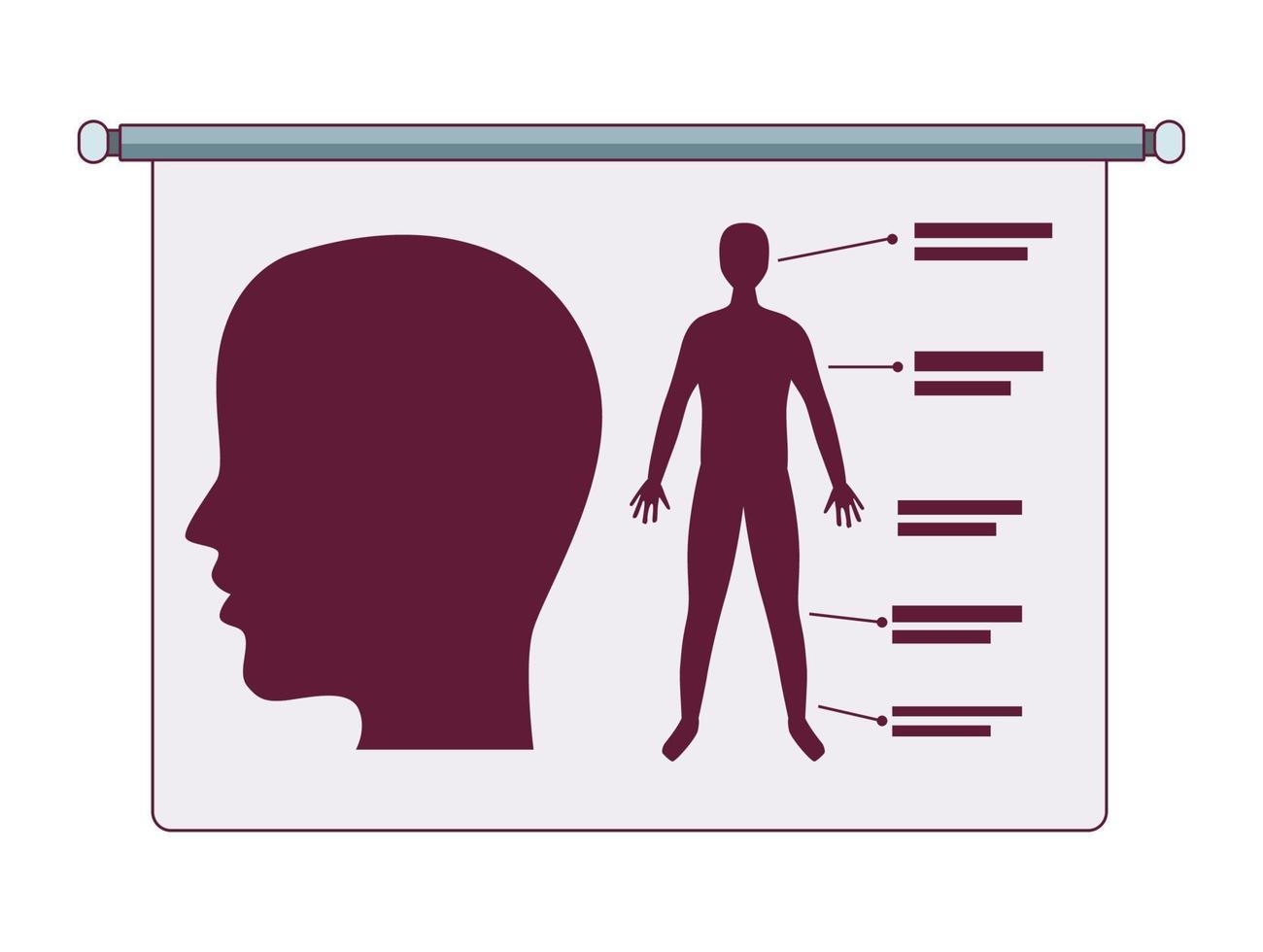 cartone con infografica medica vettore