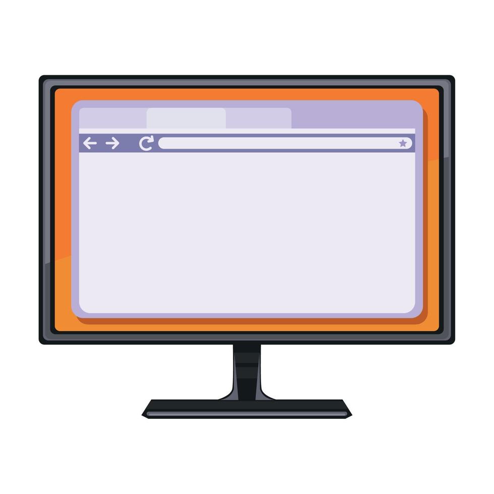 display del computer desktop vettore