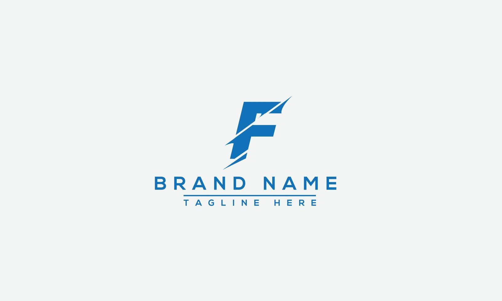 f logo design template elemento di branding grafico vettoriale. vettore