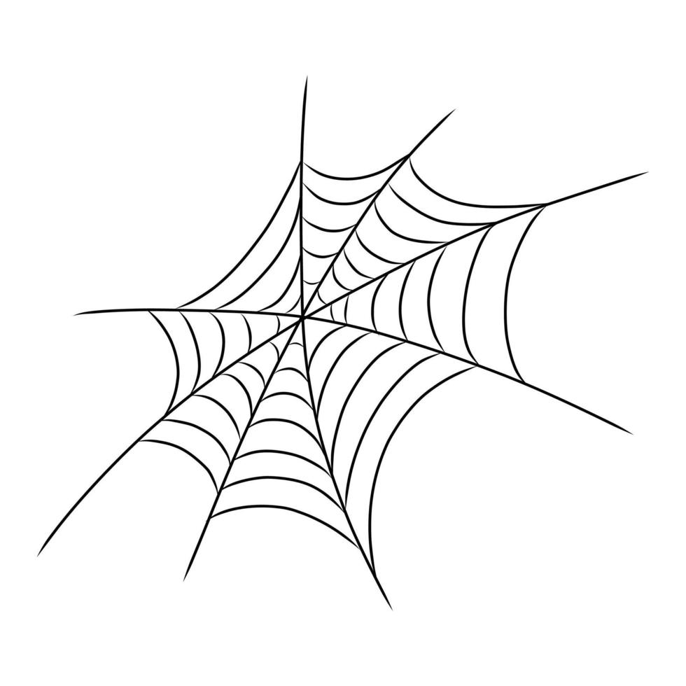 web vettoriale pulito per halloween su sfondo bianco.