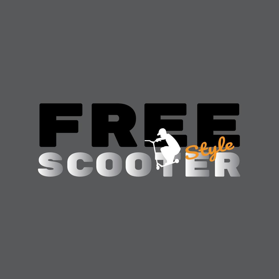 vettore di logo di scooter in stile libero pro