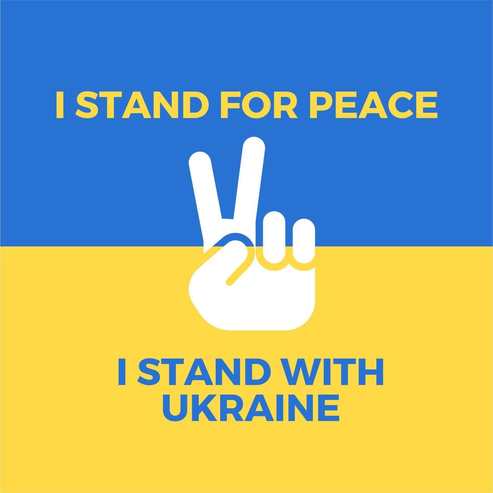 fermare la guerra per lo sfondo del concetto dell'ucraina, l'ucraina bandiera amore forma pregando concetto illustrazione vettoriale. prega per la pace in Ucraina. salvare l'ucraina dalla russia. vettore