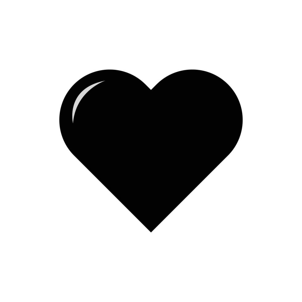 icona di amore del cuore - simbolo del cuore, giorno di san valentino - illustrazione romantica isolata vettore