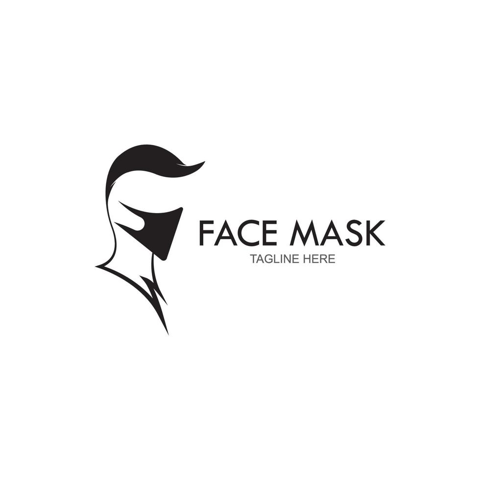 vettore di progettazione del logo della maschera facciale