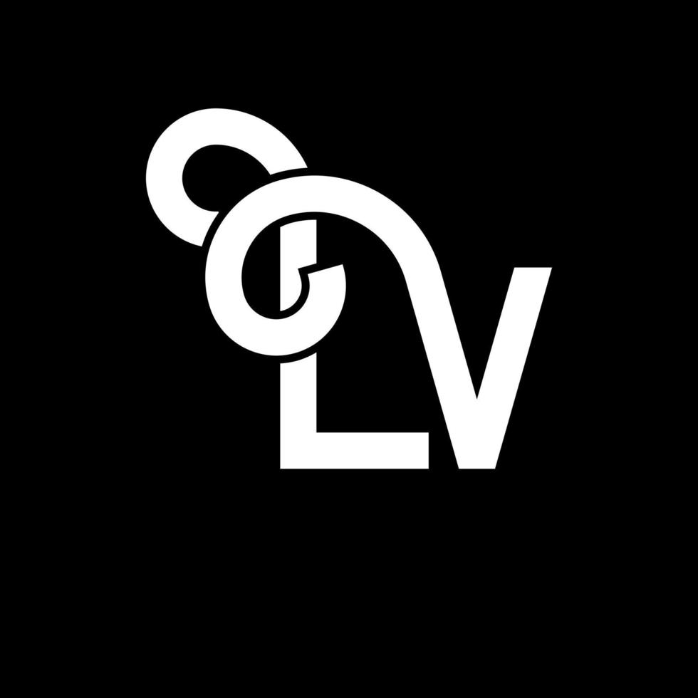 design del logo della lettera lv. lettere iniziali lv icona logo. modello di progettazione logo minimal lettera astratta lv. lv lettera disegno vettoriale con colori neri. logo lv