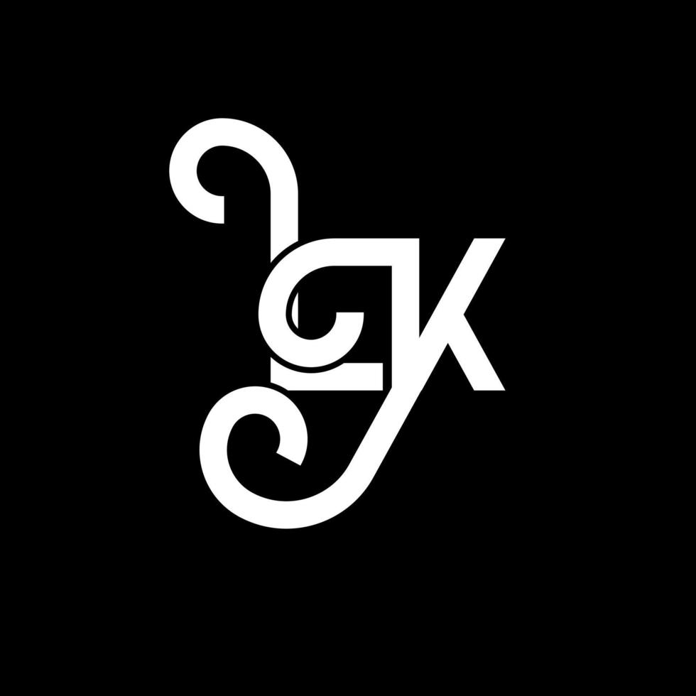 lk lettera logo design. lettere iniziali icona logo lk. modello di progettazione logo minimal lettera astratta lk. lk lettera disegno vettoriale con colori neri. lk logo