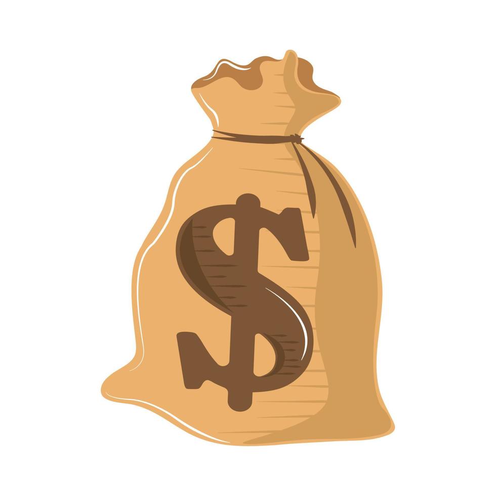 icona della borsa dei soldi vettore