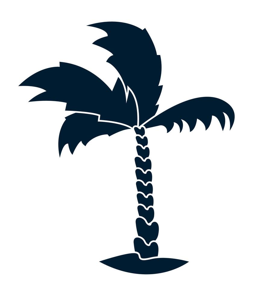 sagoma di palma tropicale vettore