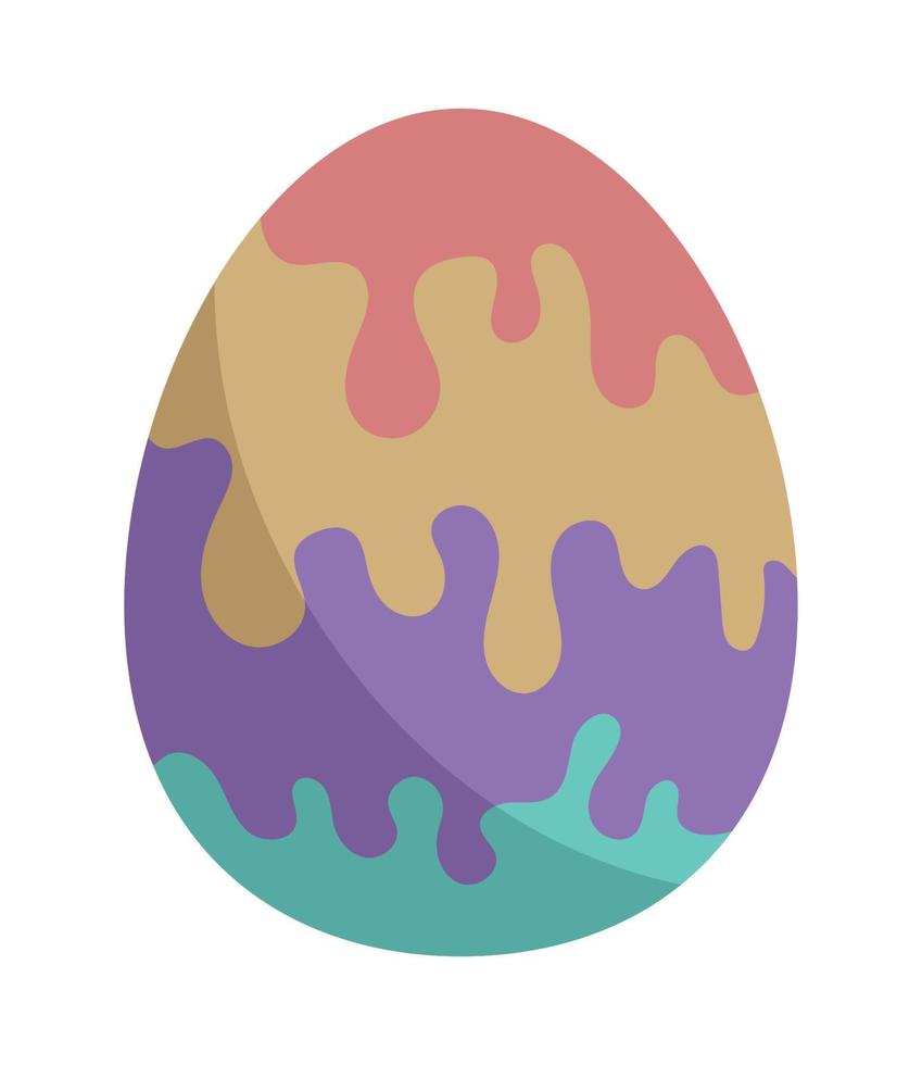 uovo di Pasqua con macchie di colore vettore