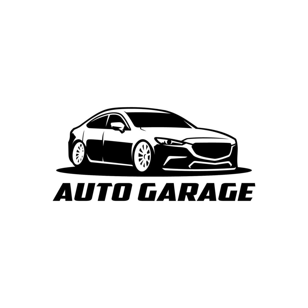 vettore del logo del servizio automobilistico e del garage per auto