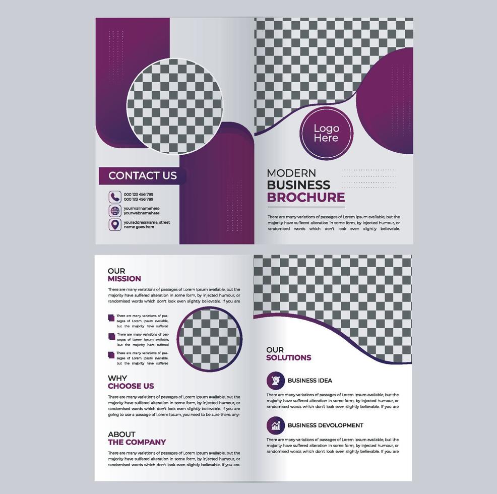 modello di progettazione brochure aziendale vettore