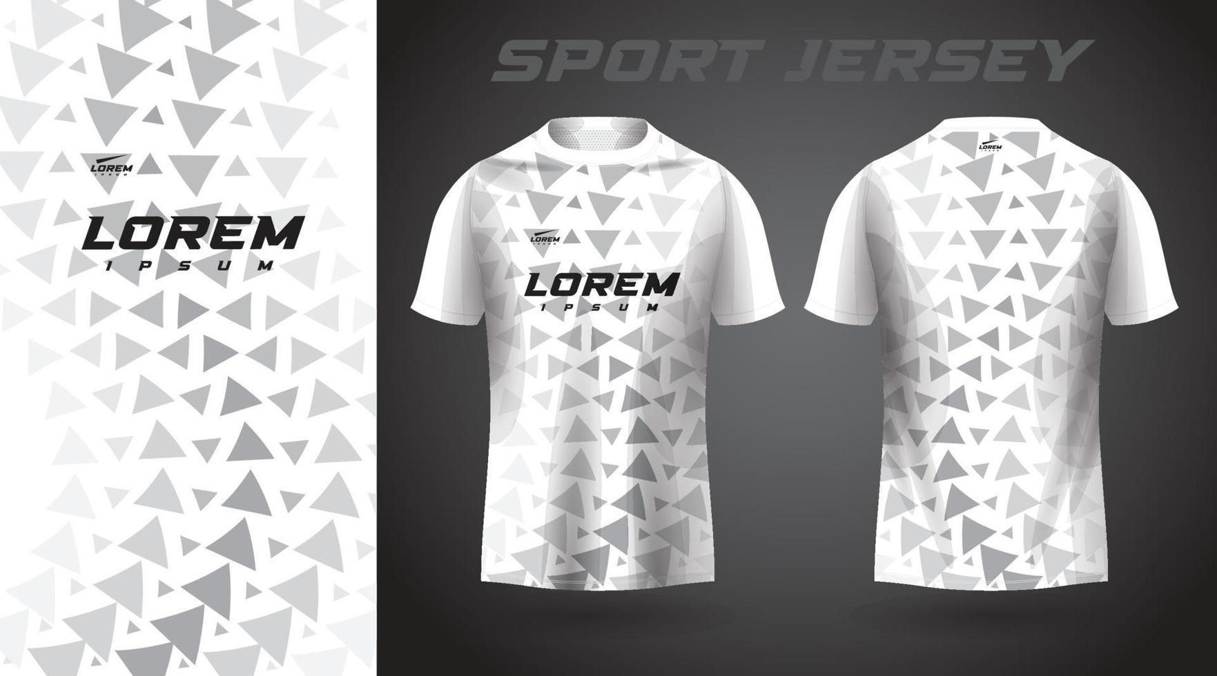 t-shirt bianca con design in jersey sportivo vettore
