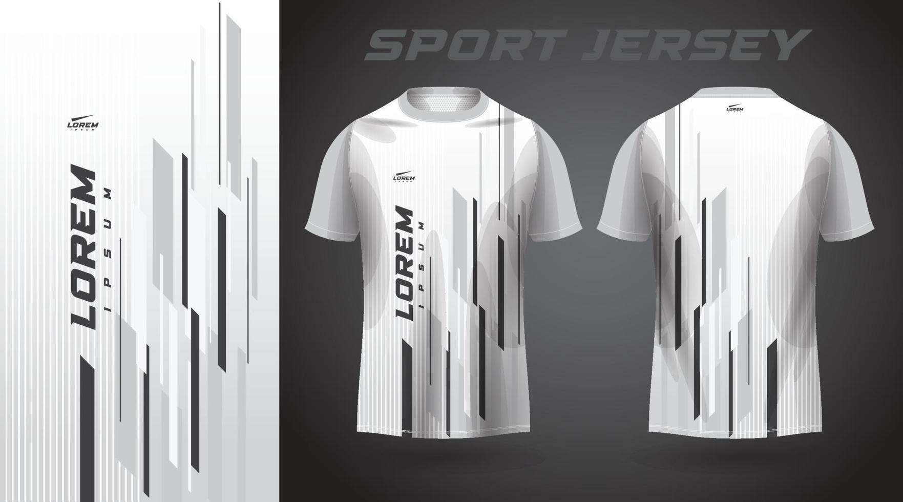 maglia bianca design in jersey sportivo vettore