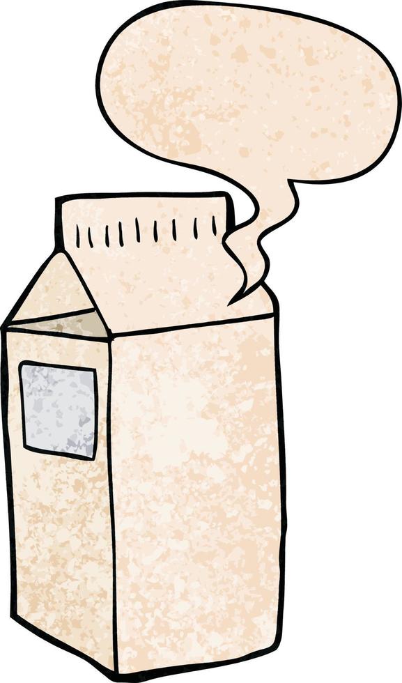 cartone del latte del fumetto e fumetto in stile retrò texture vettore