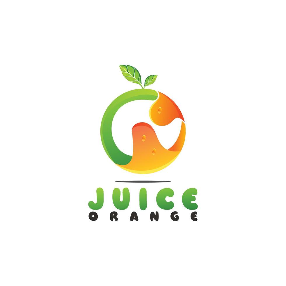 illustrazione del logo stile colorato gradiente di succo. vettore