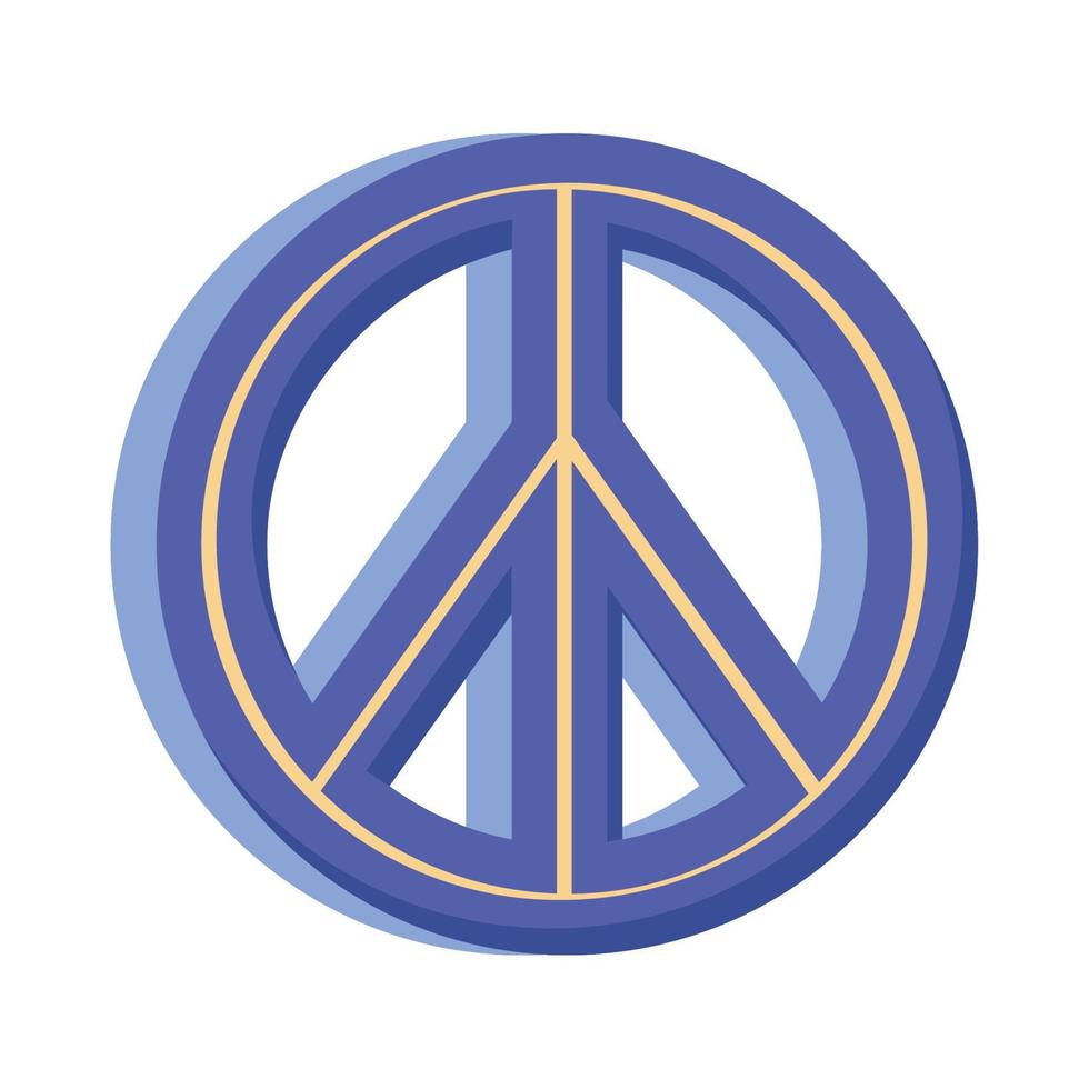 stile hippie simbolo della pace vettore