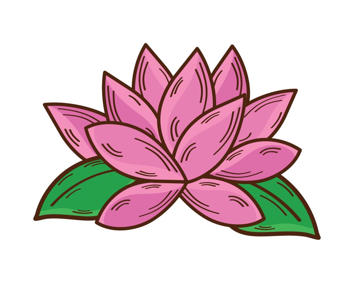 fiore di loto rosa vettore