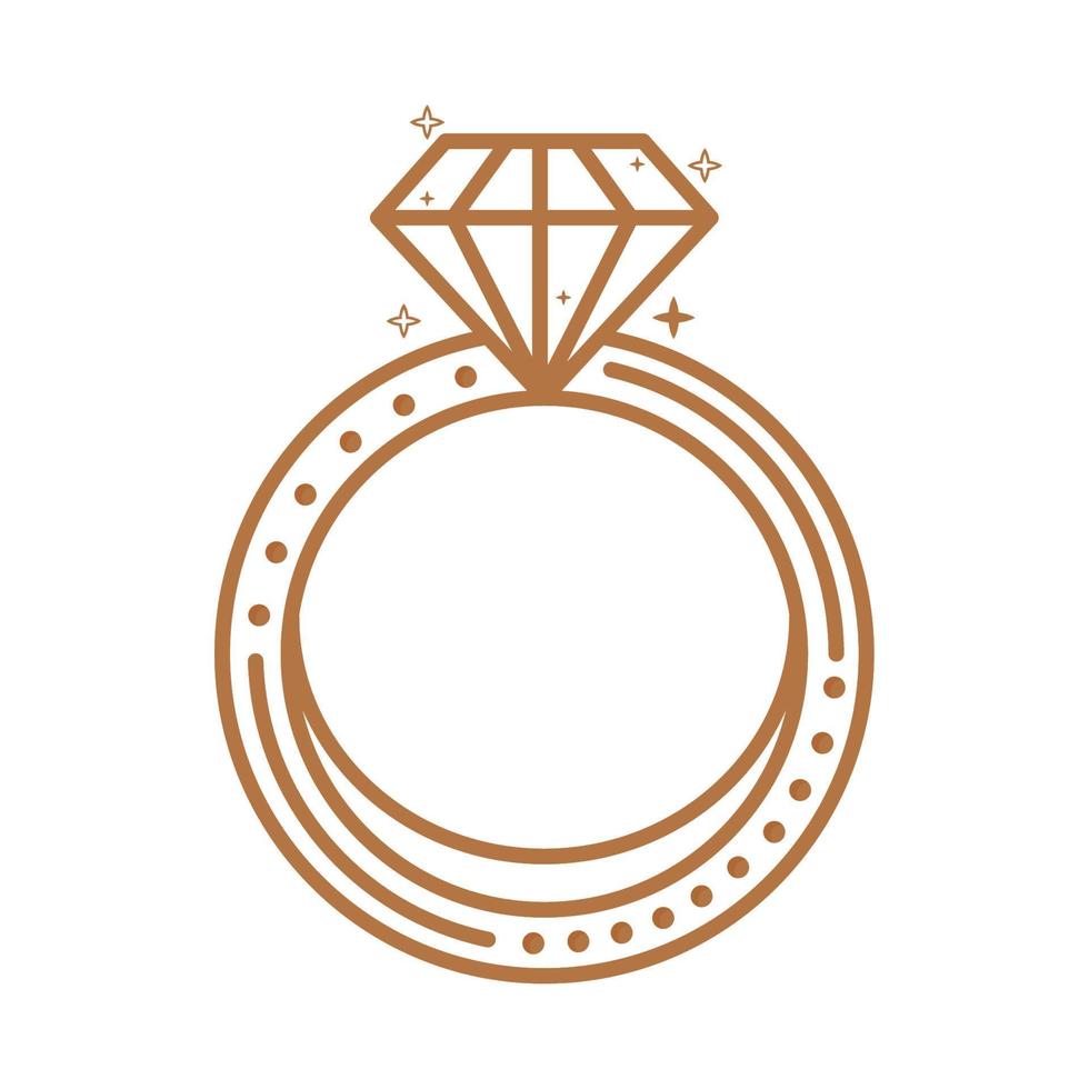 anello di lusso con diamante vettore
