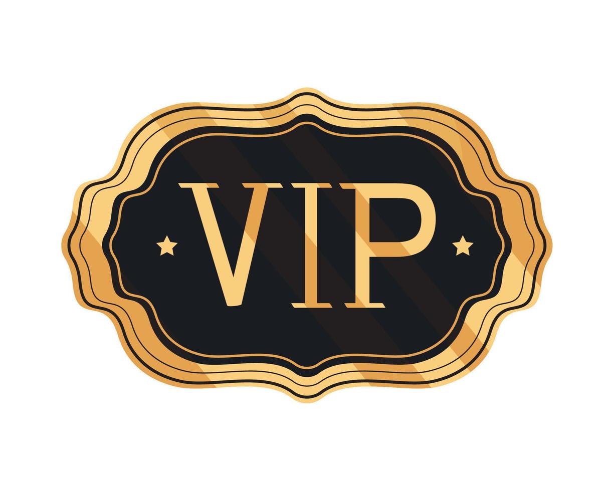 emblema vip dorato vettore