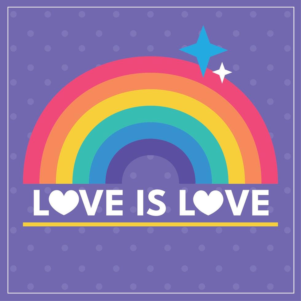 l'amore è lettere d'amore in arcobaleno vettore