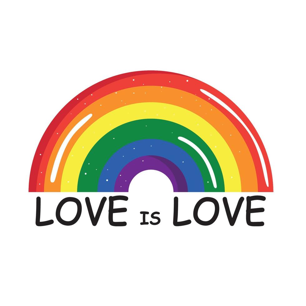 l'amore è amore arcobaleno vettore
