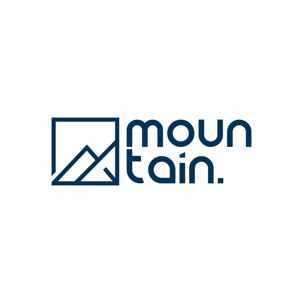 disegno vettoriale semplice e moderno per l'illustrazione del logo della montagna