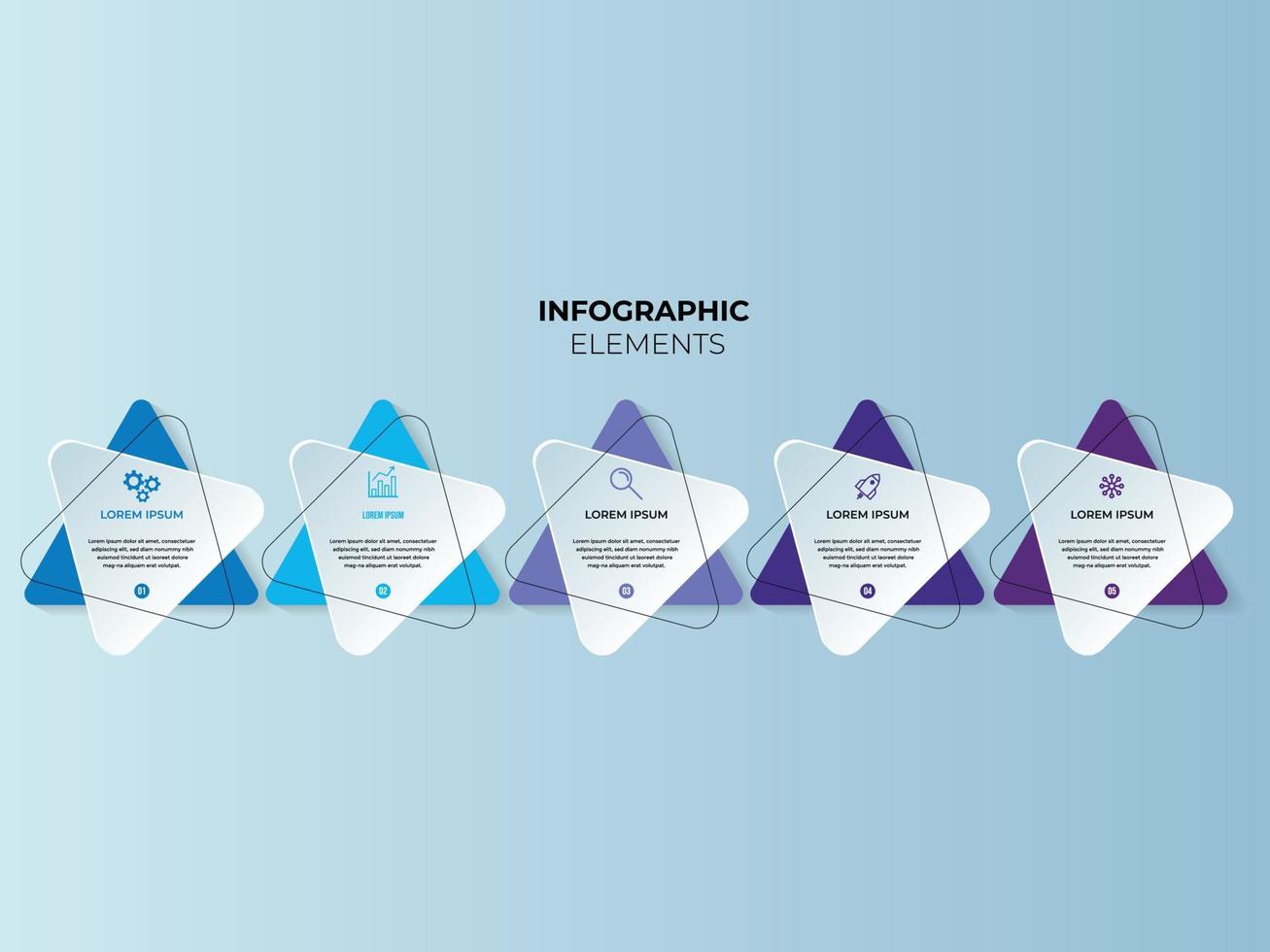 modello di progettazione vettoriale 3d astratto di infografica di presentazione aziendale. Può essere utilizzato per il layout del flusso di lavoro, il diagramma, la relazione annuale, il web design, il banner creativo, il vettore di etichetta