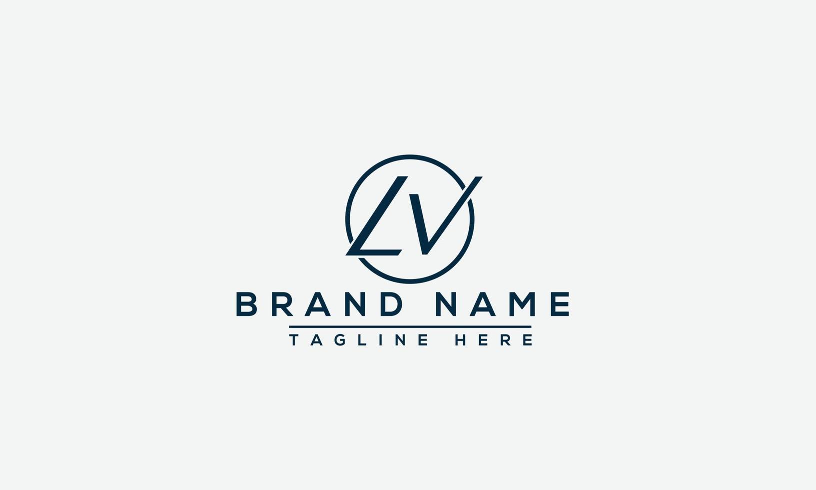 lv logo design template elemento di branding grafico vettoriale. vettore