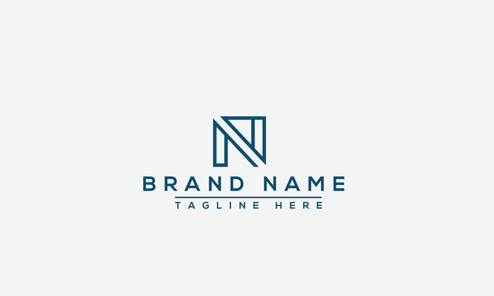 np logo design template elemento di branding grafico vettoriale. vettore