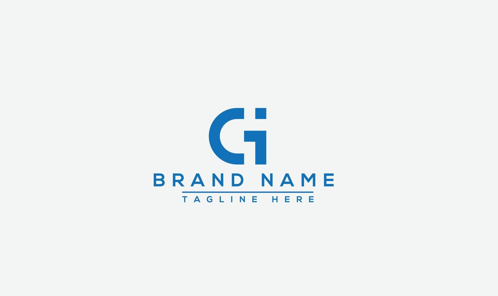 gi logo design template elemento di branding grafico vettoriale. vettore