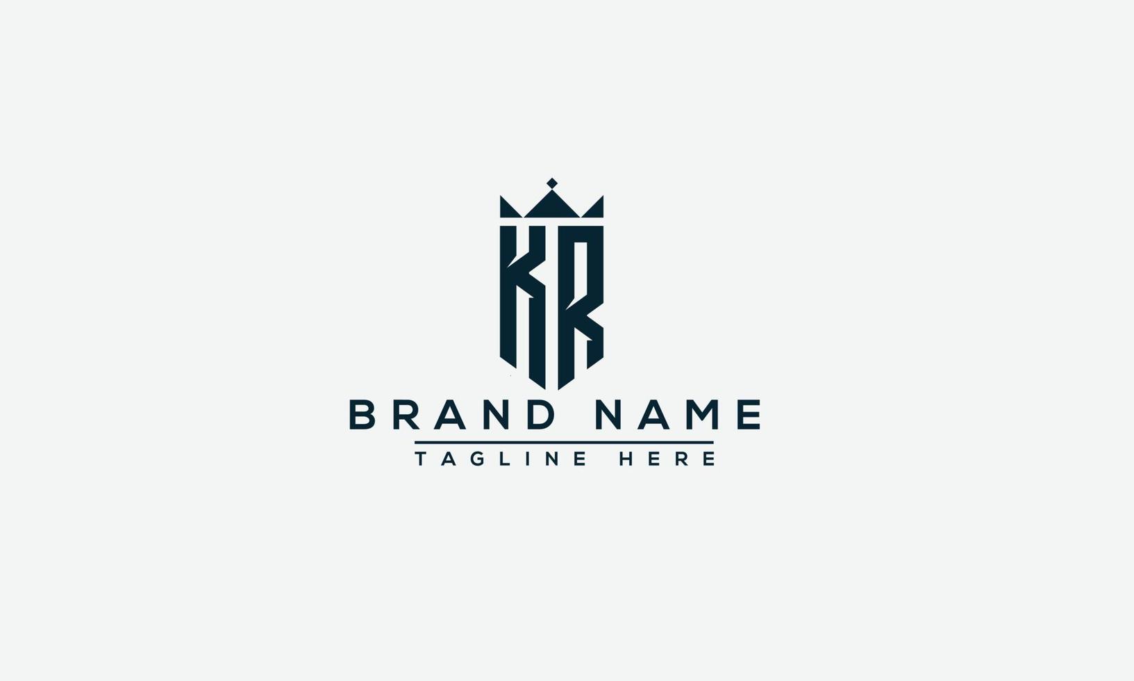 kr logo design template elemento di branding grafico vettoriale. vettore