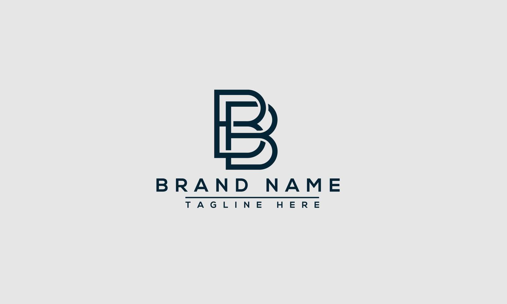 elemento di branding grafico vettoriale del modello di progettazione del logo bb.