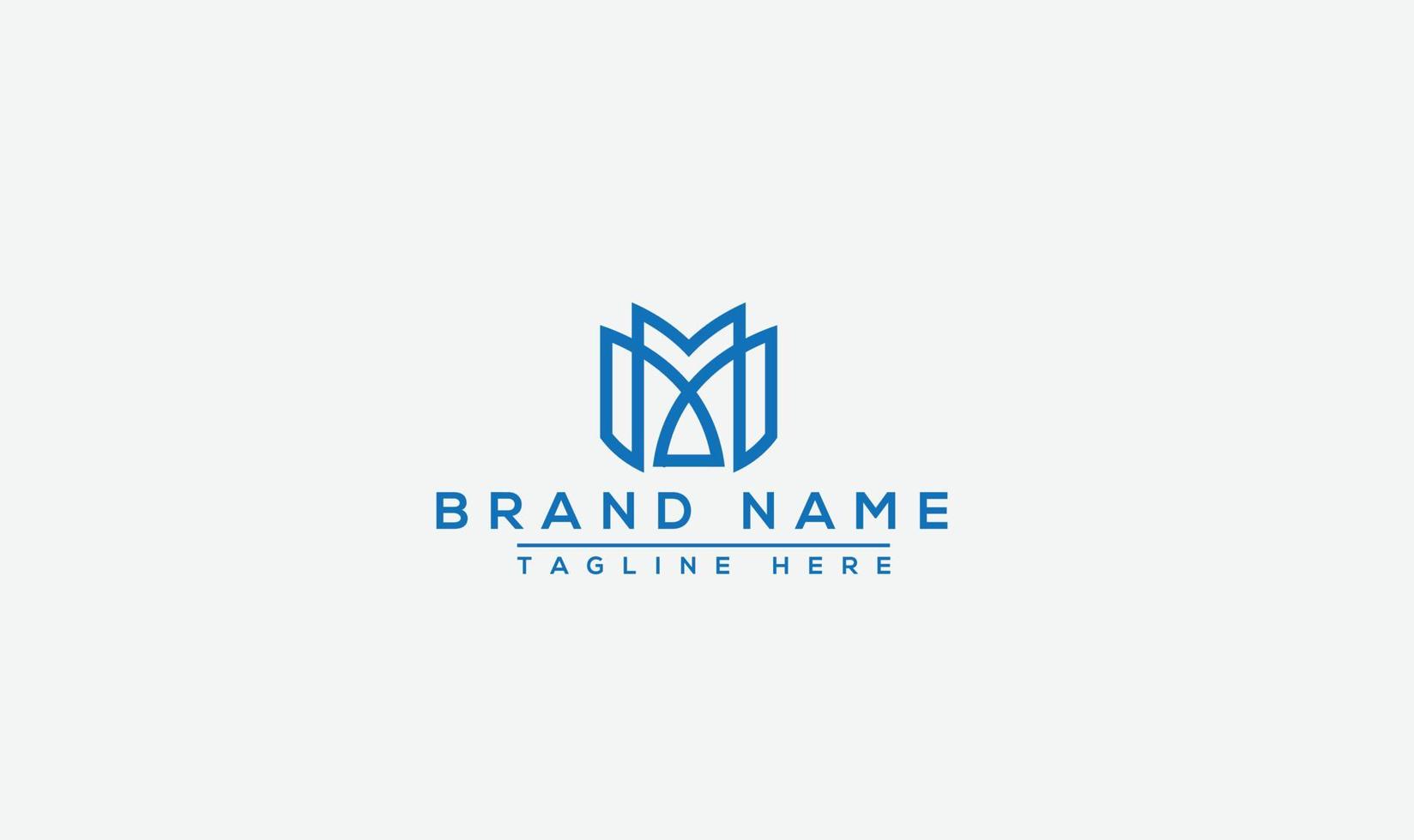 mm logo design template elemento di branding grafico vettoriale. vettore