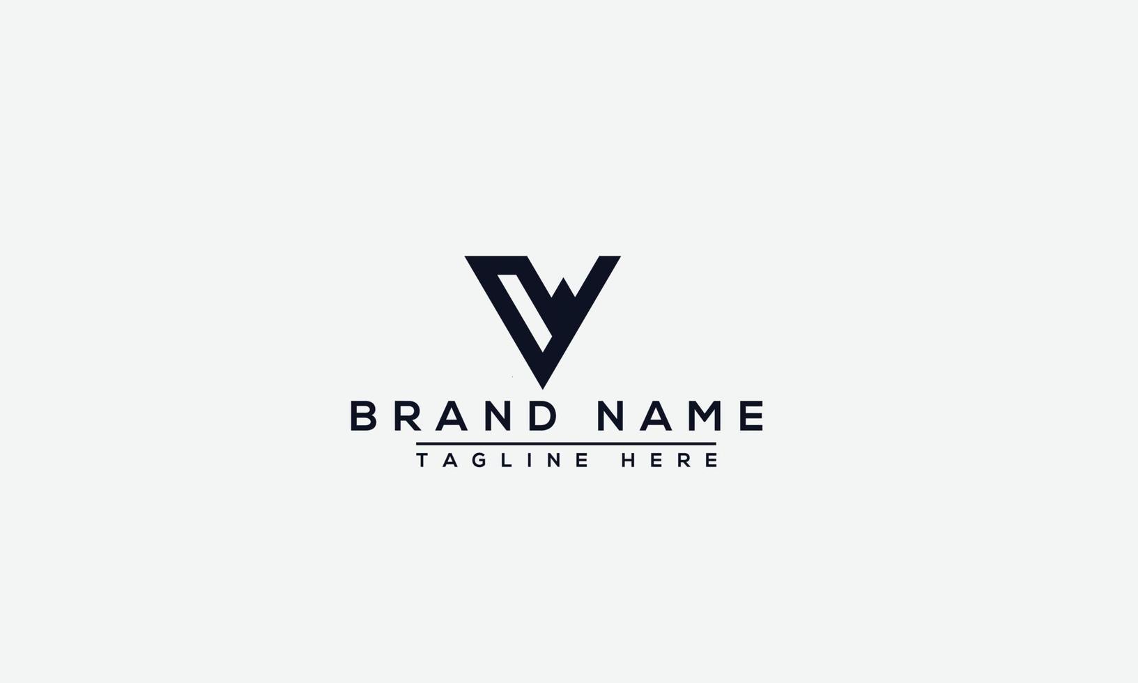dw logo design template elemento di branding grafico vettoriale. vettore