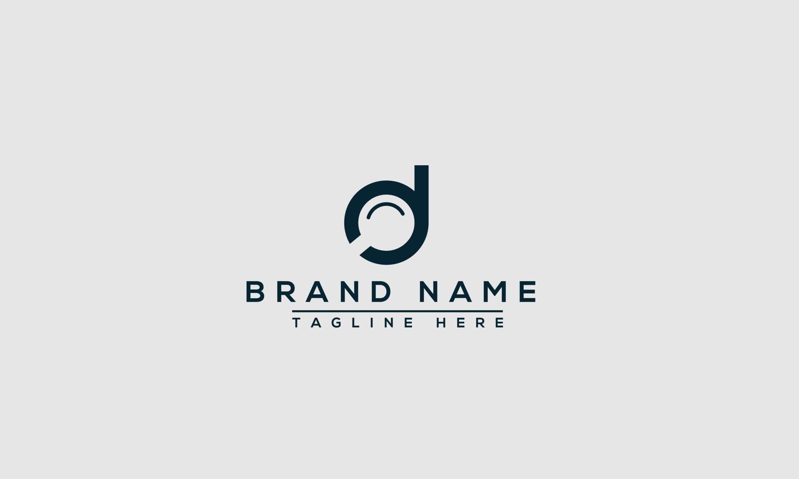 d logo design template elemento di branding grafico vettoriale. vettore