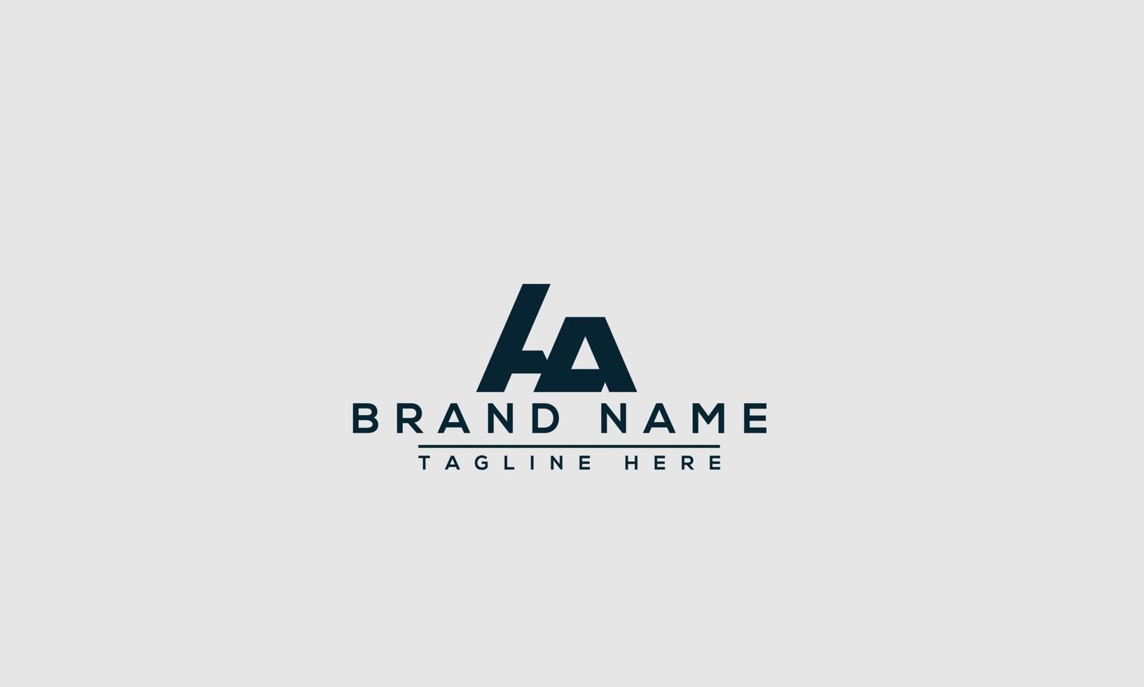 ha logo design template elemento di branding grafico vettoriale. vettore