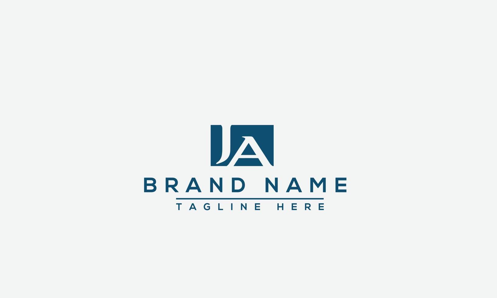 ja, aj logo design template elemento di branding grafico vettoriale. vettore