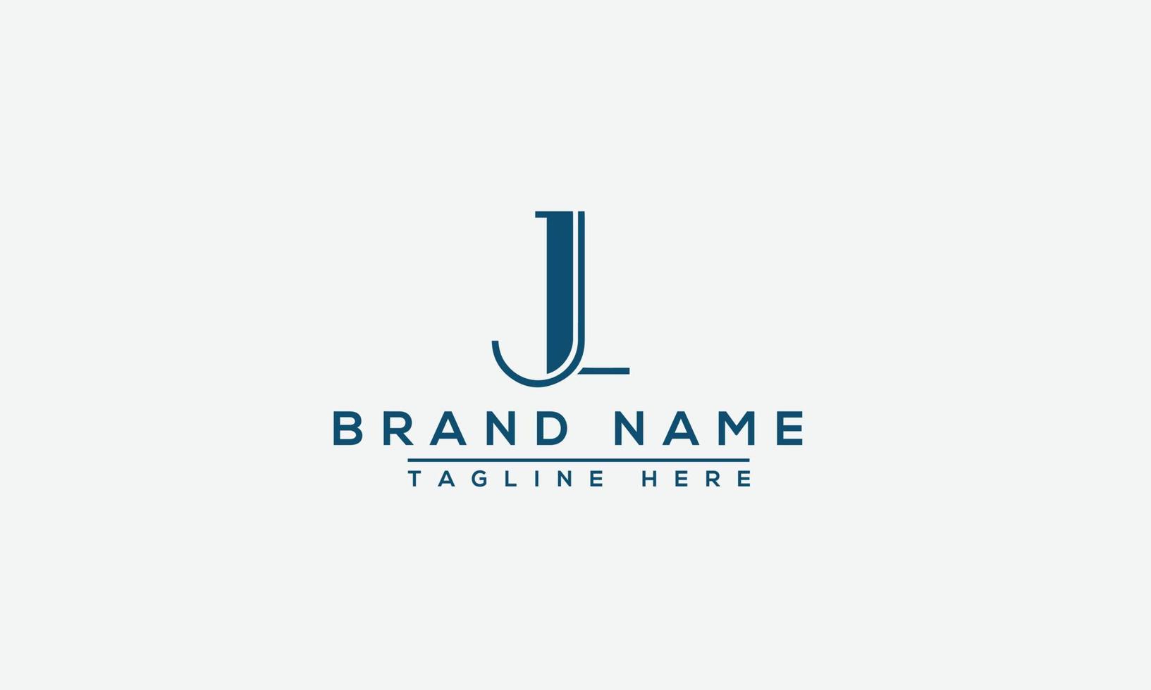 jl logo design template elemento di branding grafico vettoriale. vettore
