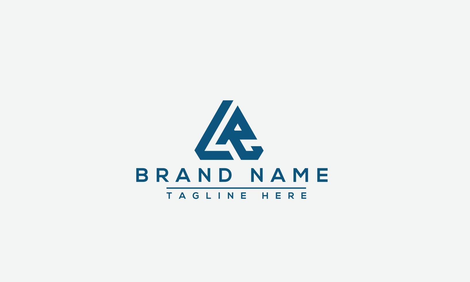 lr logo design template elemento di branding grafico vettoriale. vettore