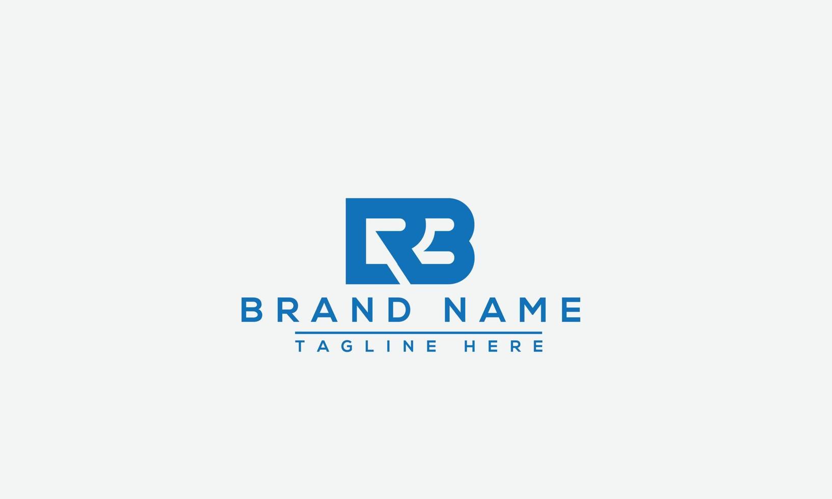 elemento di branding grafico vettoriale del modello di progettazione del logo rb.