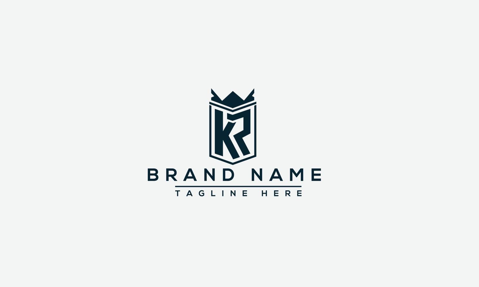 kr logo design template elemento di branding grafico vettoriale. vettore