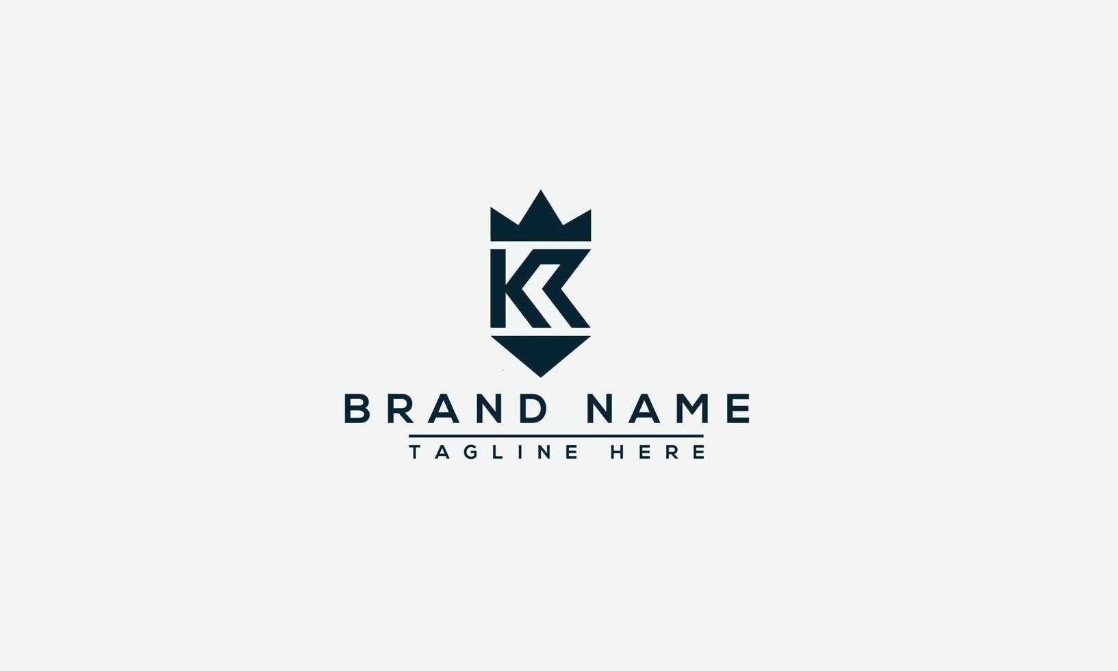 kr logo design template elemento di branding grafico vettoriale. vettore
