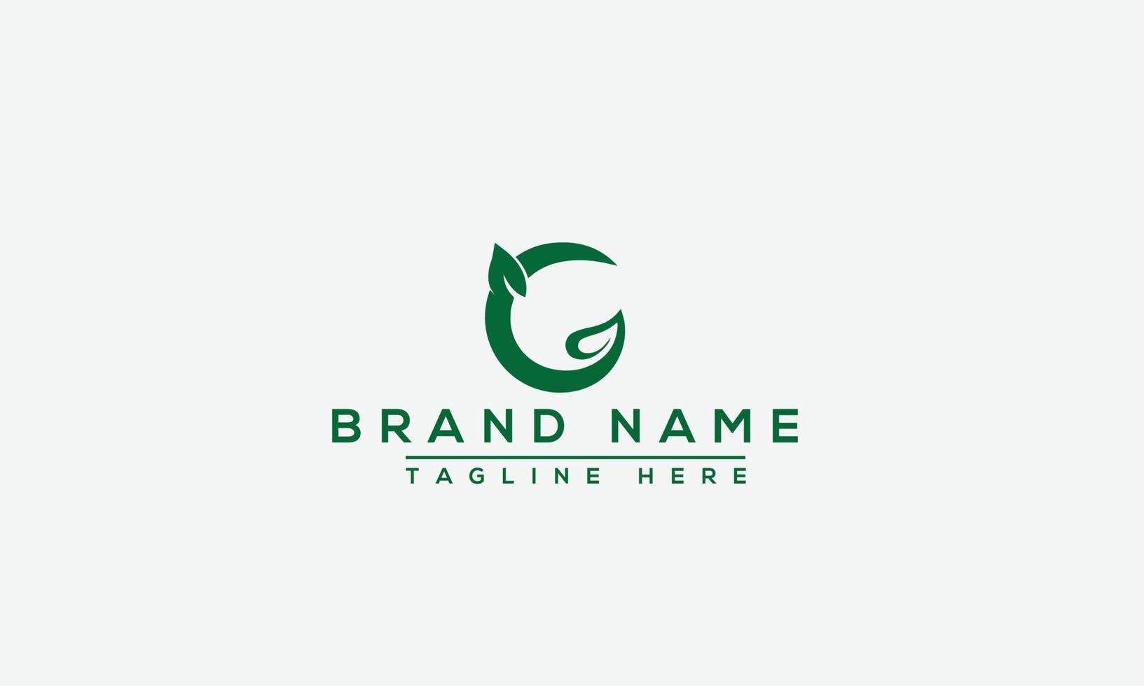 g logo design template elemento di branding grafico vettoriale. vettore