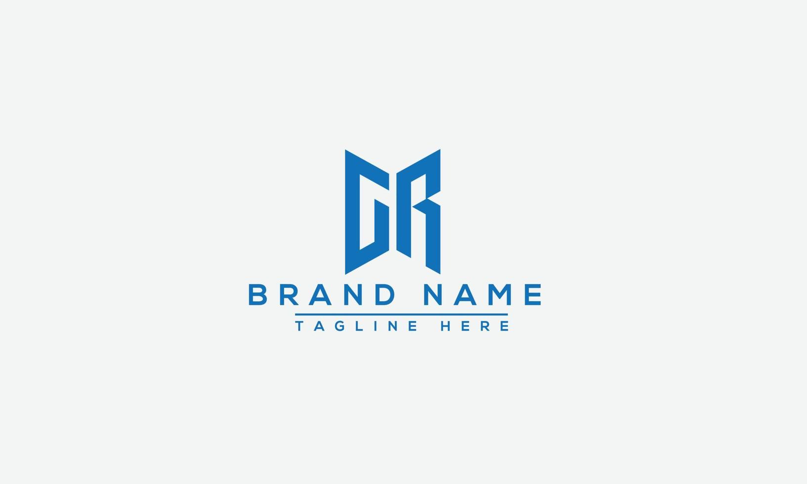 gr logo design template elemento di branding grafico vettoriale. vettore